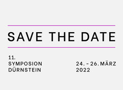Ankündigung des Symposion Dürnstein 2022 mit Datum